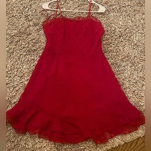 Lucy in the Sky- Jianna Fit and Flare Dress in Red